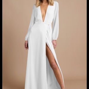 Tobi White Long Sleeve Maxi Dress Cherish Me